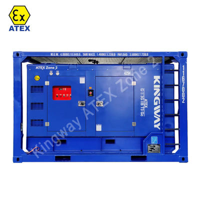 Atex Khu vực 1 Khu vực 2 Cỗ máy nén không khí 375cfm chống nổ với khung nâng DNV2.7-1 và thiết bị ngăn cháy cho các mỏ dầu khí