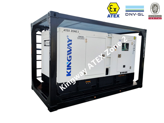 Bộ máy phát điện Diesel không ồn 60KVA được chứng nhận ATEX Vùng 2 Khung nâng tích hợp