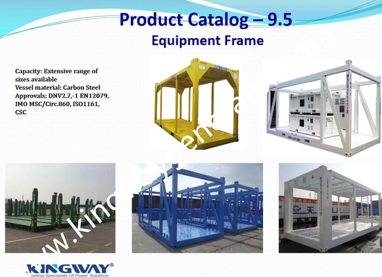 Máy rải được cố định trên các vấu nâng container 40ft ngoài khơi Bể chứa khung nâng
