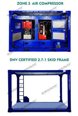 20FT DNV 2.7-1 Các thùng chứa nước ngoài cho sàn dầu mỏ khí đốt Đưa lên Skid Slings Hệ thống khởi động điện 24V DC