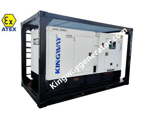 ATEX khu vực II 25kva/20kw bộ máy phát điện diesel 3 pha với DNV 2.7-1 khung trượt khu vực 2 máy phát điện diesel ex-proof
