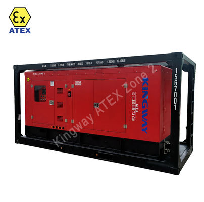 Tiêu chuẩn DNV Atex Khu vực II T3 máy phát điện diesel chống nổ với khung nâng cho kỹ thuật dầu mỏ