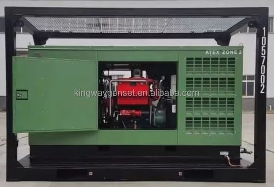 3phase DNVGL 2.7-1 khung trượt ATEX chứng nhận 260 CFM 425CFM máy nén không khí chống nổ trên mặt đất