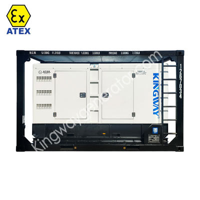 Chứng nhận ATEX 3phase DNVGL 2.7-1 khung trượt 400kva khu vực2 bộ máy diesel chống nổ nền tảng ngoài khơi