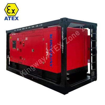 Chứng nhận ATEX 3phase DNVGL 2.7-1 khung trượt 400kva khu vực2 bộ máy diesel chống nổ nền tảng ngoài khơi