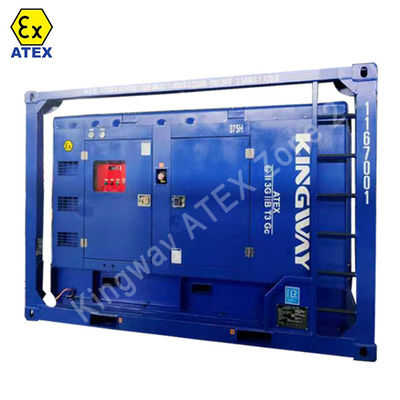 Khu vực nguy hiểm chứng nhận ATEX vùng 1500kva2 bộ máy diesel chống nổ DNVBV LR 2.7-1 khung trượt
