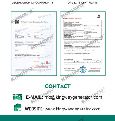 Nền tảng ngoài khơi ATEX Khu vực 2 32kw 40kva khu vực 1 bộ máy phát điện diesel chống nổ DNVGL 2.7-1 khung nâng