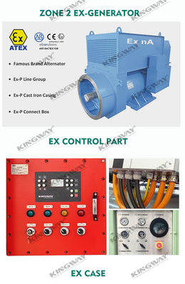 Nền tảng ngoài khơi ATEX Khu vực 2 32kw 40kva khu vực 1 bộ máy phát điện diesel chống nổ DNVGL 2.7-1 khung nâng