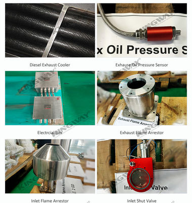 Khu vực 2 động cơ diesel chống cháy ATEX Máy phát điện, bơm nước và máy nén không khí có khung nâng DNV 2.7-1