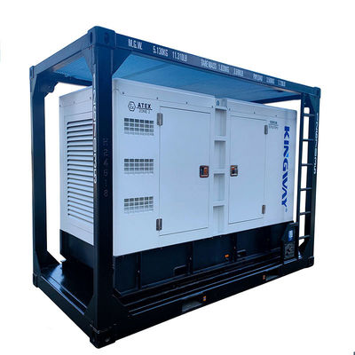 Chứng nhận ATEX 3phase 200kw 250kva zone2 bộ máy diesel chống nổ DNVGL 2.7-1 máy dịch vụ nền tảng khung trượt
