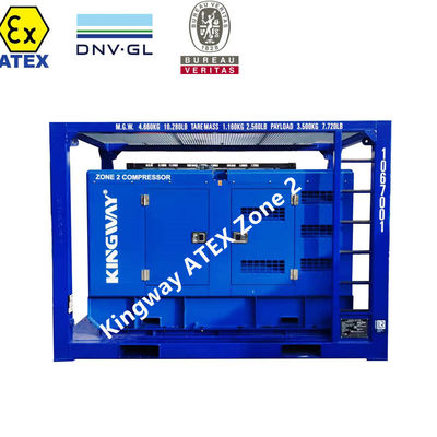 Atex Khu vực 1 Khu vực 2 Cỗ máy nén không khí 375cfm chống nổ với khung nâng DNV2.7-1 và thiết bị ngăn cháy cho các mỏ dầu khí