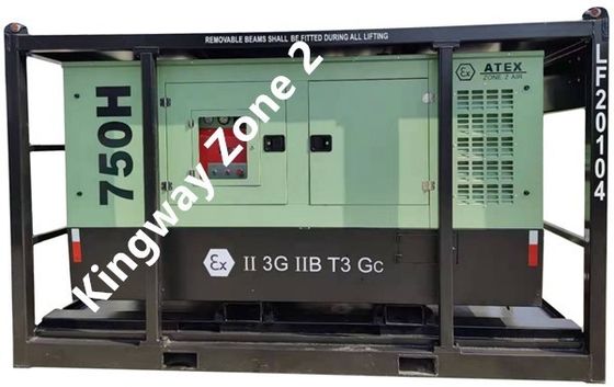 Atex Khu vực 1 Khu vực 2 Cỗ máy nén không khí 375cfm chống nổ với khung nâng DNV2.7-1 và thiết bị ngăn cháy cho các mỏ dầu khí