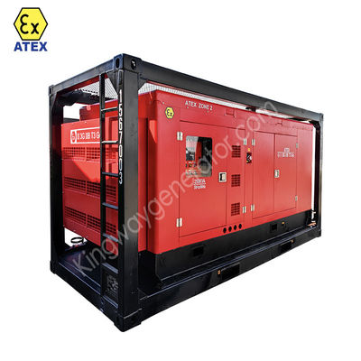 Atex Khu vực 1 Khu vực 2 Cỗ máy nén không khí 375cfm chống nổ với khung nâng DNV2.7-1 và thiết bị ngăn cháy cho các mỏ dầu khí
