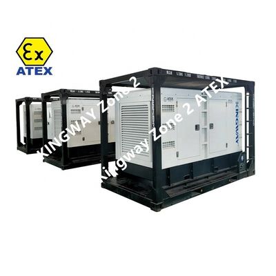 Bộ máy phát điện chống nổ 20KVA ATEX Zone 2 ATEX cho ngành công nghiệp dầu khí với khung nâng DNV