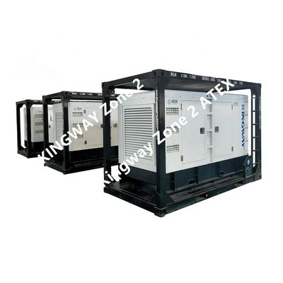 Bộ máy phát điện chống nổ 20KVA ATEX Zone 2 ATEX cho ngành công nghiệp dầu khí với khung nâng DNV