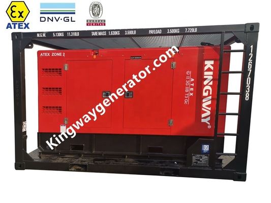 Chứng nhận ATEX 3phase DNVGL 2.7-1 khung trượt 120kw 150kva máy phát điện nền tảng ngoài khơi vùng 2