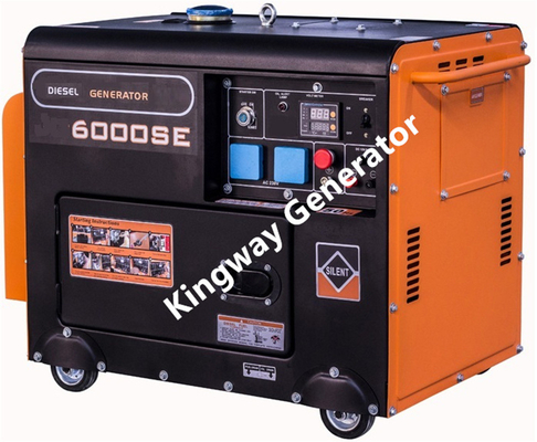 Máy phát điện di động màu cam Bộ máy phát điện im lặng 8KVA 12Hp