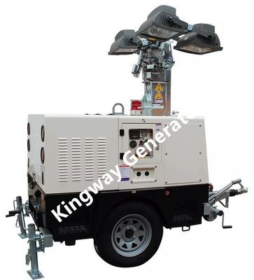 Chiều cao nâng 9m Tháp đèn LED di động 230V từ địa điểm xây dựng
