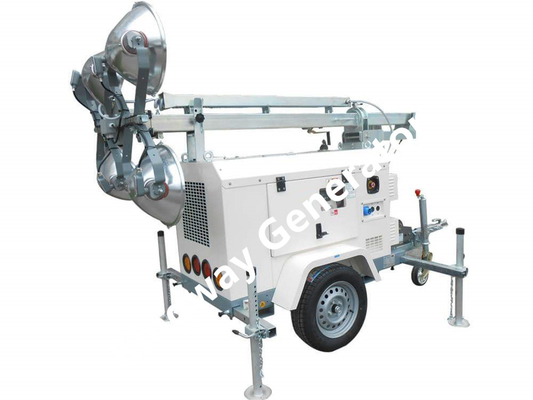 Chấp thuận ISO Tháp đèn di động 6m Nâng cơ học cho Tòa án