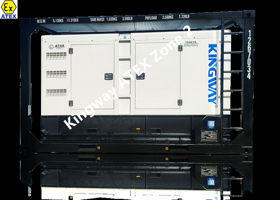 Bộ máy phát điện Diesel không ồn 60KVA được chứng nhận ATEX Vùng 2 Khung nâng tích hợp