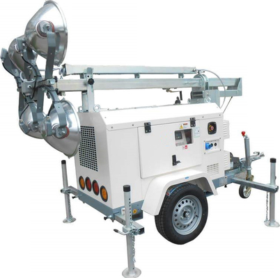 Máy phát điện di động Tháp đèn khinh khí cầu 2x1000w với máy phát điện Diesel