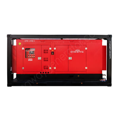 Máy phát điện diesel cách âm chống cháy nổ Kingway ATEX Zone 2 T3 500KVA có khung nâng được chứng nhận DNV