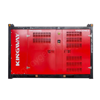 Bộ máy phát điện động cơ diesel ATEX Vùng 2 chống cháy nổ 75kVA với khung nâng DNV2.7-1