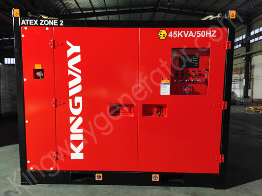 30KVA Kingway ATEX Khu vực 2 Máy phát điện diesel compact âm thầm chống nổ với khung nâng DNV