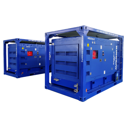 450CFM 150Psi Kingway ATEX Khu vực 2 T3 Chất nổ chống thổi động cơ diesel máy nén không khí khung DNV